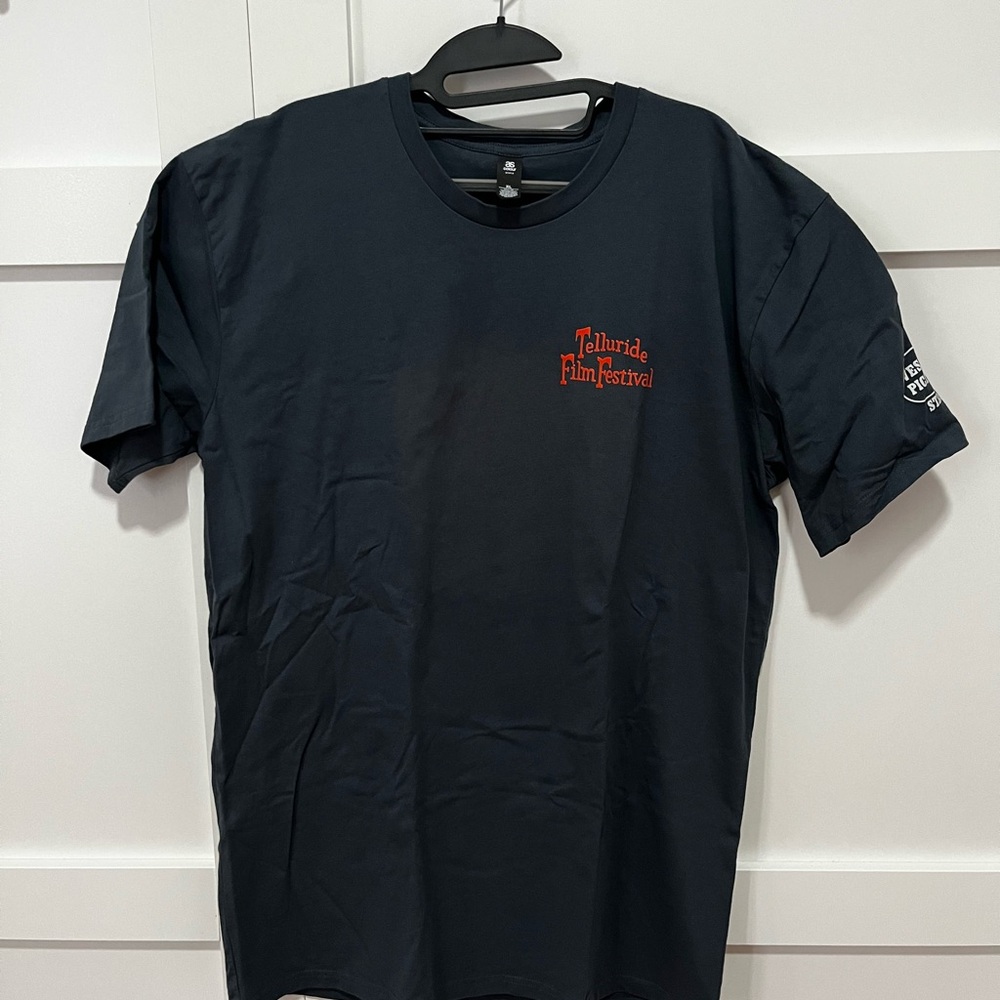 Telluride Film Fest 2025 staff  Black Tee with Red Print